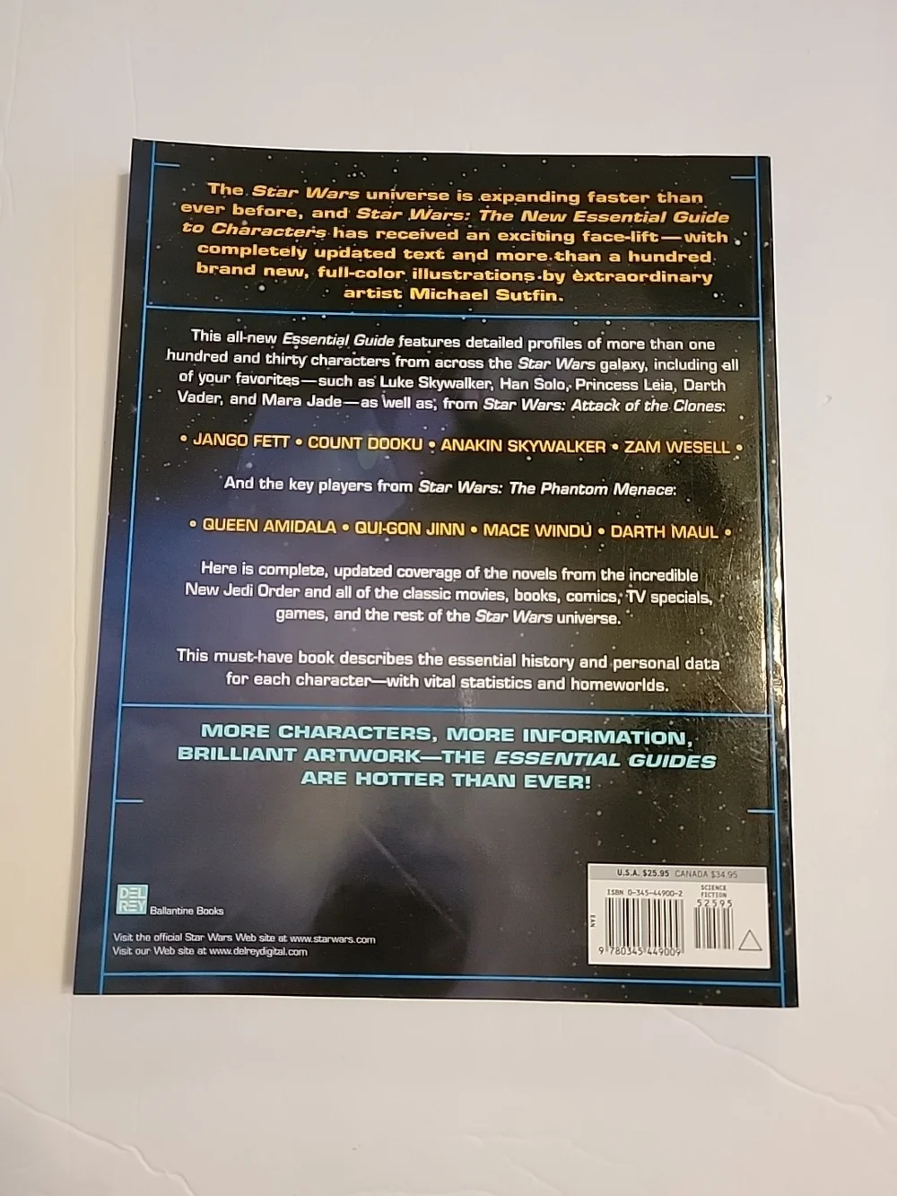 Star Wars The New Essential Guide to Characters - Blue & Yellow Cover